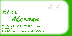 alex akerman business card